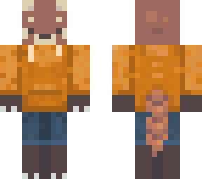 rec panda with orange hoodie (wide arms)