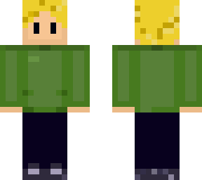 blonde boy green shirt soot style
