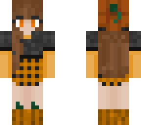 brown hair girl pumpkin halloween