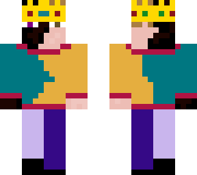 half enderman half human with crown