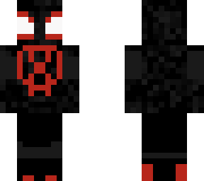 spideyqinx's spider man across the spider verse miles morales minecraft skin.