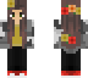 yellow flowery autumn aesthetic girl
