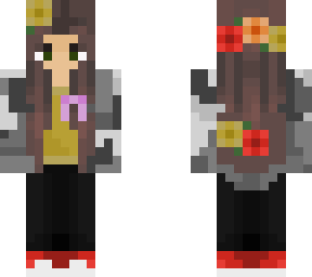 yellow flowery autumn aesthetic girl v2