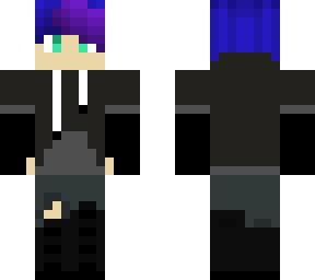 blue hair emo skin