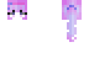 pink and blue ponytail
