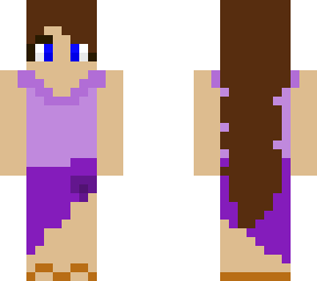 pretty beach girl - brunette, purple outfit