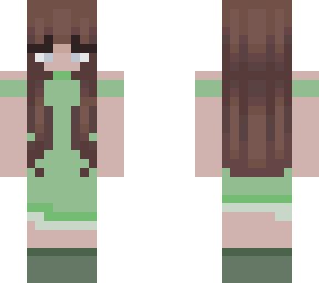 just a girl in a green dress.