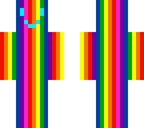 Rainbow men Minecraft Skin