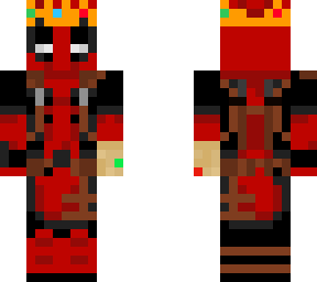 dead pool with infinity gauntlet and techno crown