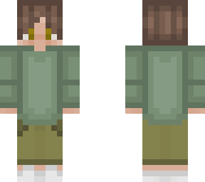 green sweater middle part