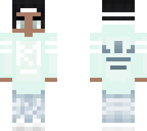 light blue w cap brown skin
