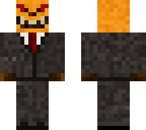 tuxedo eagle with pumpkin head