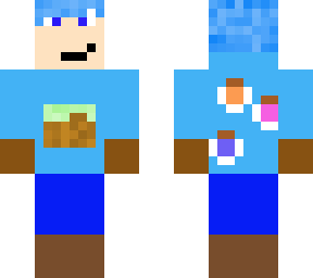 blue minecraft fan