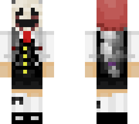 masked businesswoman but with blood
