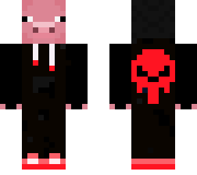 pig with red hoddie