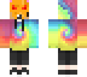 tie dye fox mask