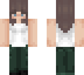 y2k girl avatar with white tank and green jeans