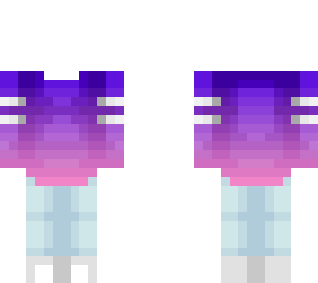 long blue and pink ombre sweater outfit base