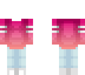 long magenta and peach ombre sweater outfit base