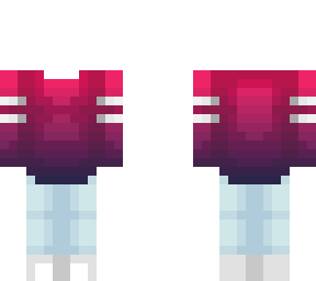 long pink and purple ombre sweater outfit base