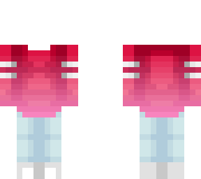 long red and pink ombre sweater outfit base