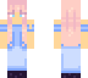 blue dressed girl!
