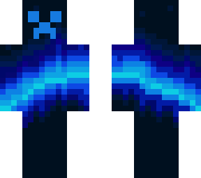 galaxy creeper face blue