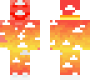 sunset but with a face | Minecraft Skin