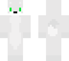 white fox with green eyes