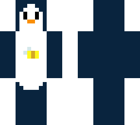a penguin with a bee