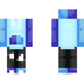 blue color block hoodie outfit base
