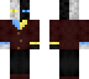 half n' half enderman in a suit