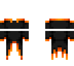 ob - black dress w/ orange lace