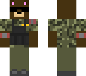 bear with camuflaje skin