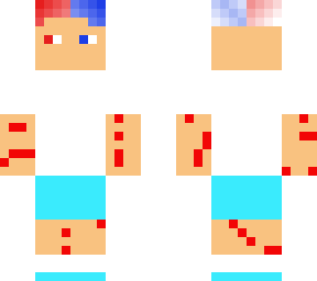 red and blue human