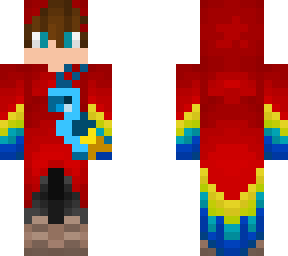red-blue parrot borb