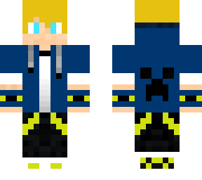 dark blue minecraft gamer