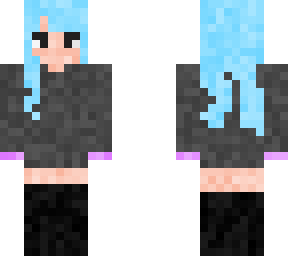 light blue haired girl