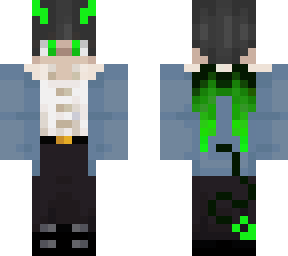 light green jacket devil boy