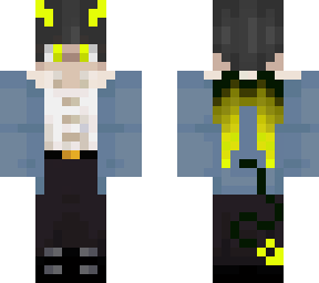 yellow life jacket devil boy