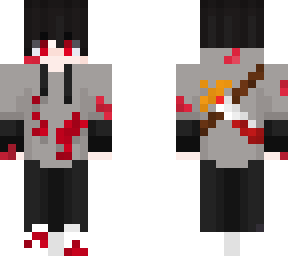 bloody male vampire with sword