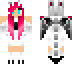dragon girl with  pink hair