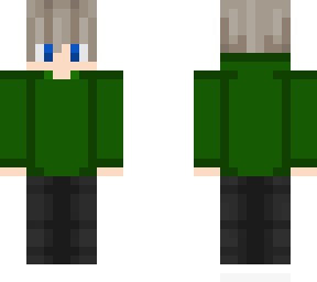 green hoodie person