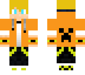 orange minecraft gamer