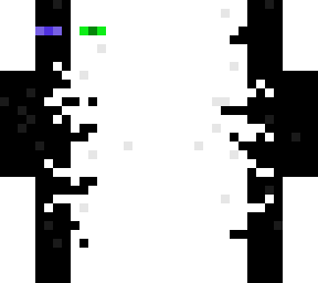 black and white enderman