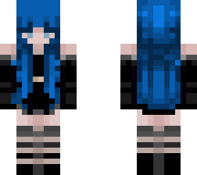 Blue Haired Girl | Minecraft Skin