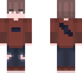 boy w oversized red shirt