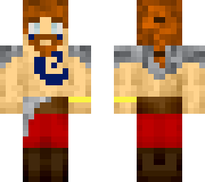 tattooed barbarian with fur cloak
