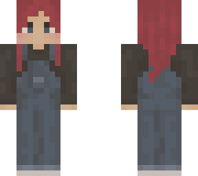 overalls girl red hair