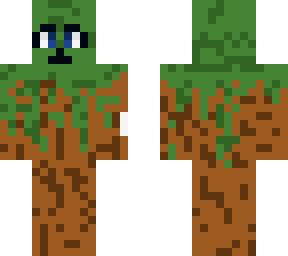 grass block with face
